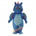 Cartoon Dragon Blue Dinosaur Mascot Costume, Cartoon Dragon Blue Dinosaur Costume