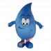 Custom Blue Water Shape Mascot Costume, Custom Blue Water Shape Costume
