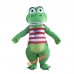 Green Crocodile Custom Mascot Costume, Green Crocodile Custom Costume